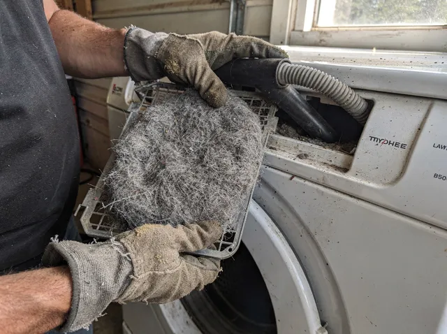 Cleaning Dryer Lint Trap in Ashland, MA
