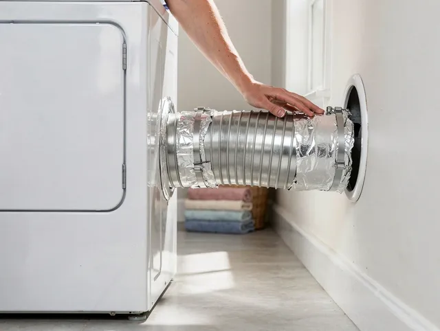 Professional dryer vent hose installation by Hopkinton Dryer Vent Cleaning in Hopkinton