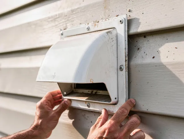 Hopkinton Dryer Vent Cleaning technician delivering thorough residential dryer vent cleaning service in Hopkinton